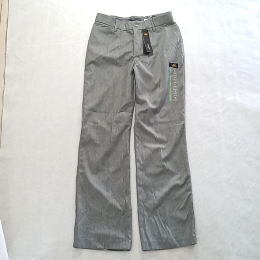 Lee dress pants women's size 6 short trousers gray regular fit flex motion